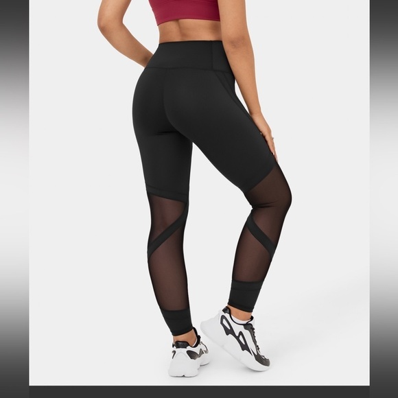 Softlyzero™ High Waisted Contrast Mesh Yoga Leggings-UPF50+ - Picture 2 of 6